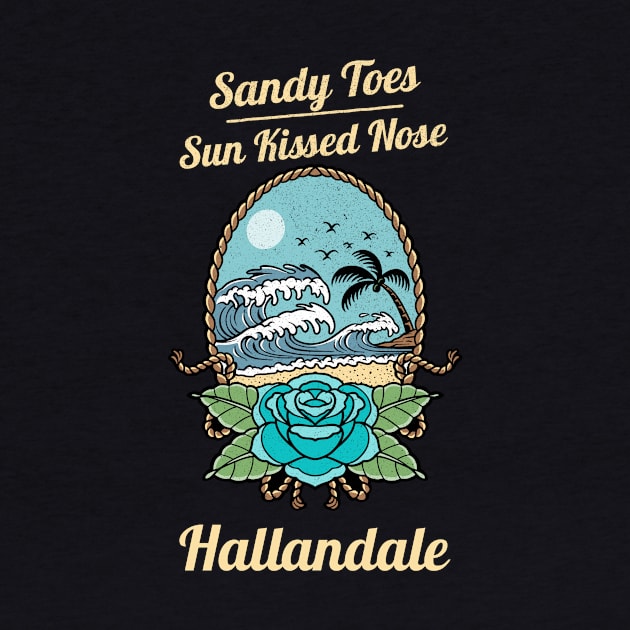 Sandy Toes Sunkissed Nose Hallandale Beach Florida by Be Yourself Tees